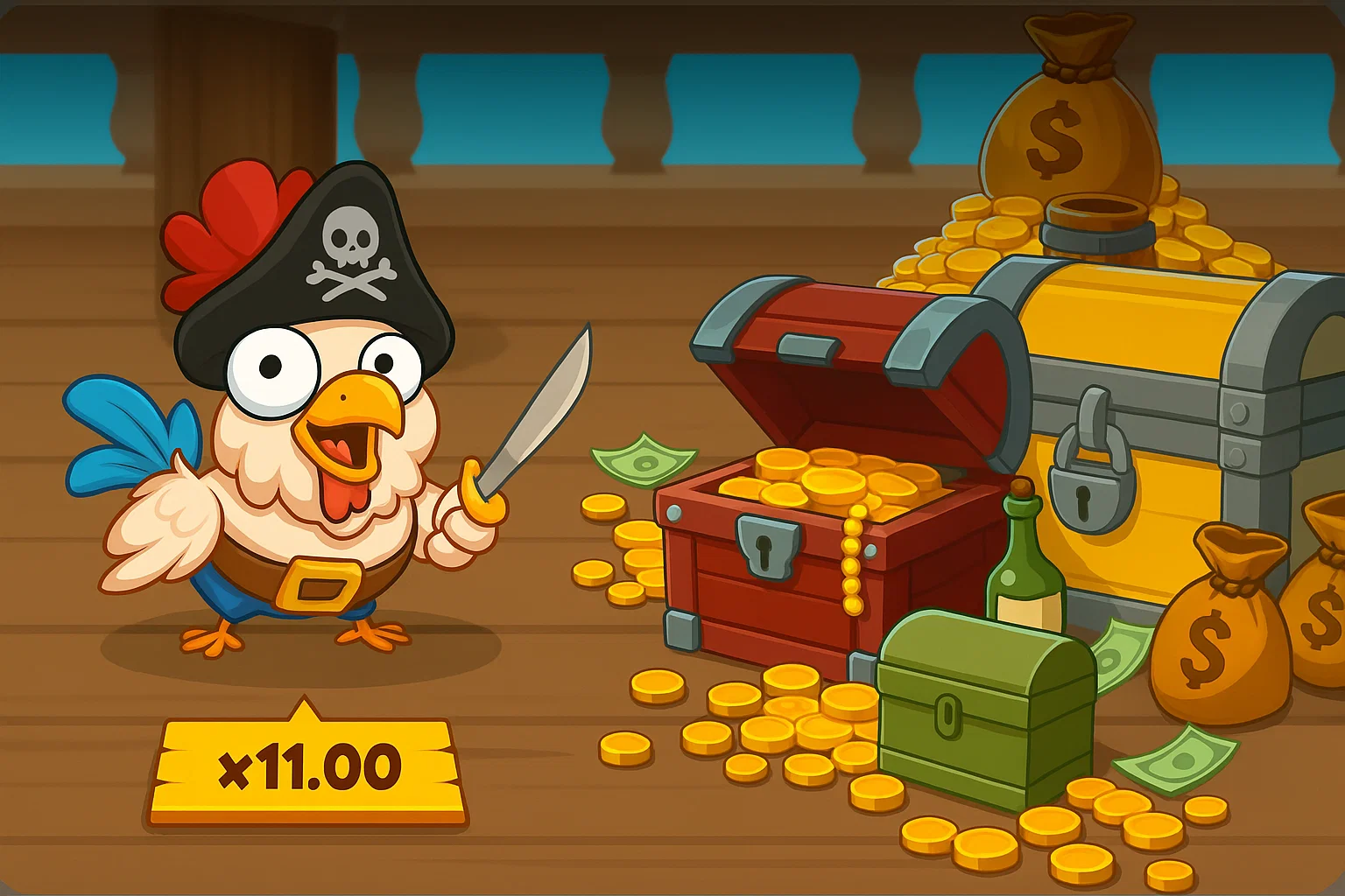 win game chicken pirate
